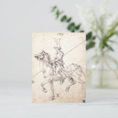 アルブレヒト・デューラー『騎馬上のランスの騎士』 ポストカード (スタンド正面)