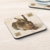 アルブレヒトDurerの若いノウサギの絵画 コースター (左側)