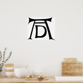 アルブレヒトDurerシグネチャーモノグラム ポスター (キッチン)