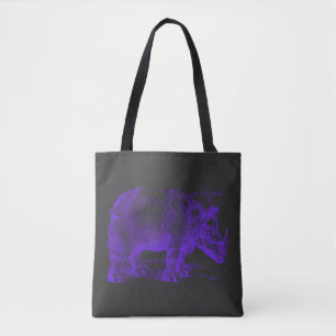 アルブレヒトDurerルネッサンスRhinoceros in Purple トートバッグ