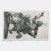 アルブレヒトDurer著小作農のカップルの踊り キッチンタオル (横)