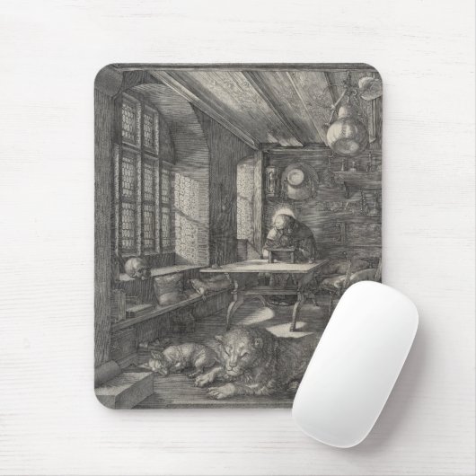 アルブレヒトDurer著彼の勉強の聖者ジェローム マウスパッド (マウス)