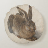 アルブレヒトDurer著若いノウサギ ラウンドクッション (裏面)