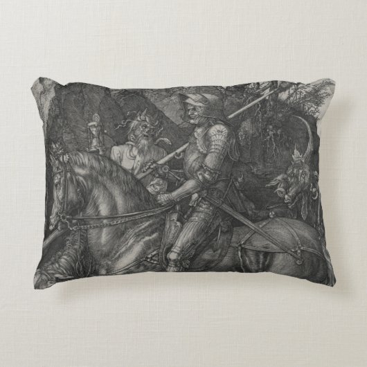 アルブレヒトDurer著騎士、死および悪魔 アクセントクッション (正面)