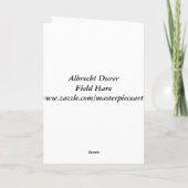 アルブレヒトDurer -分野のノウサギのGC カード (裏面)