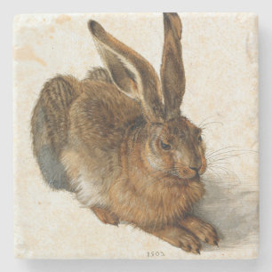 アルブレヒトDÜRER -若いノウサギ1502年 ストーンコースター