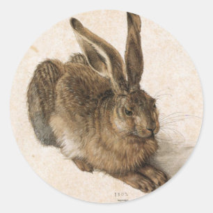 アルブレヒトDürer - Junger Hase (若いノウサギ)、1502年 ラウンドシール