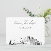 アルブ結婚ケキモダンの日付の保存 招待状 (スタンド正面)