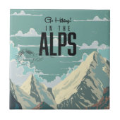 アルプスでハイキングに行く タイル (正面)