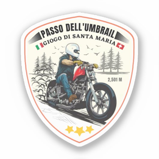 アルプスのイタリア・スイス国境 ウンブライル峠 シール (正面)