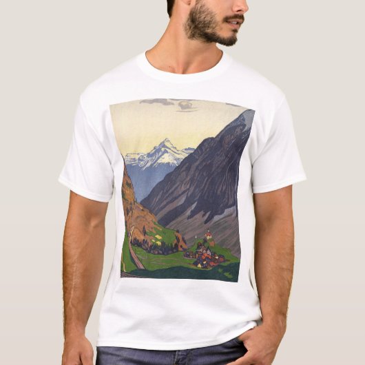 アルプスのゴッタード峠 Tシャツ (正面)