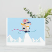 アルプスのスキーパトロールのマウス 招待状 (スタンド正面)