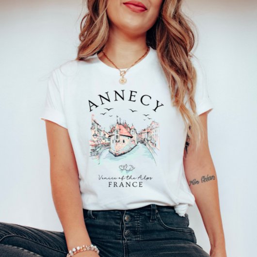 アルプスのベニス アネシー フランス Tシャツ
