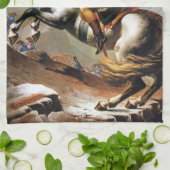 アルプスの台所タオルを交差させているナポレオン キッチンタオル (折り畳み)