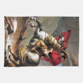 アルプスの台所タオルを交差させているナポレオン キッチンタオル (横)