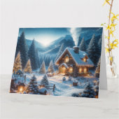 アルプスの大晦日 - あなただけのメッセージをカスタマイズ カード (黄色い花)