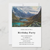 アルプスの山々と美しい自然の写真の誕生日 招待状 (正面)