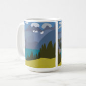 アルプスの山と湖 コーヒーマグカップ (正面左)