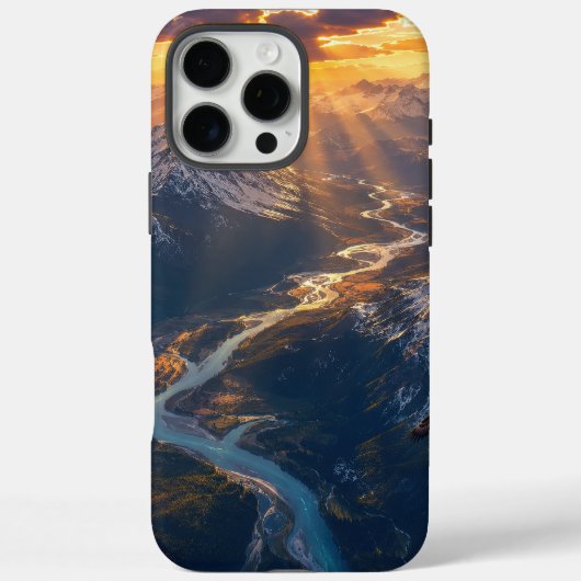 アルプスの川にかかる金色の光001 Case-Mate iPhoneケース (裏面)