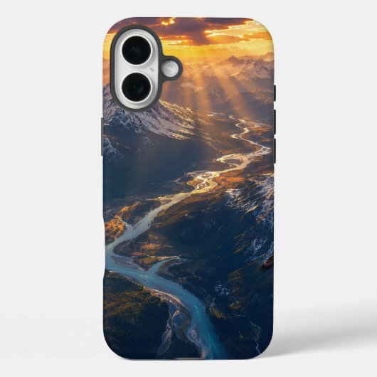アルプスの川にかかる黄金の光001 Case-Mate iPhoneケース (裏面)
