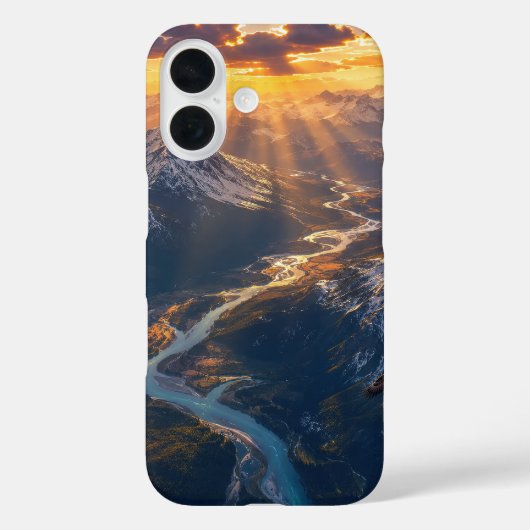 アルプスの川にかかる黄金の光001 Case-Mate iPhoneケース (裏面)