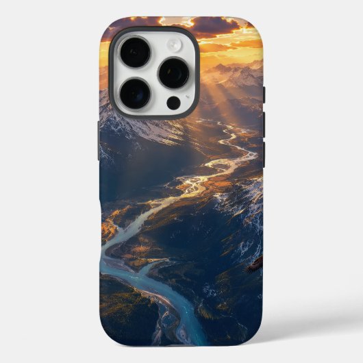 アルプスの川にかかる黄金の光001 Case-Mate iPhoneケース (裏面)
