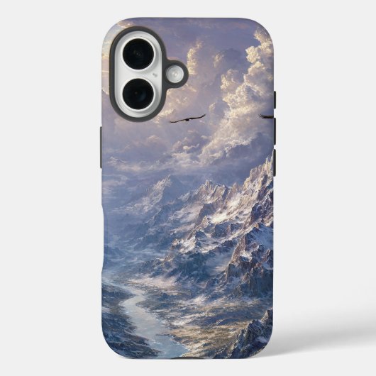 アルプスの川にかかる黄金の光002 Case-Mate iPhoneケース (裏面)