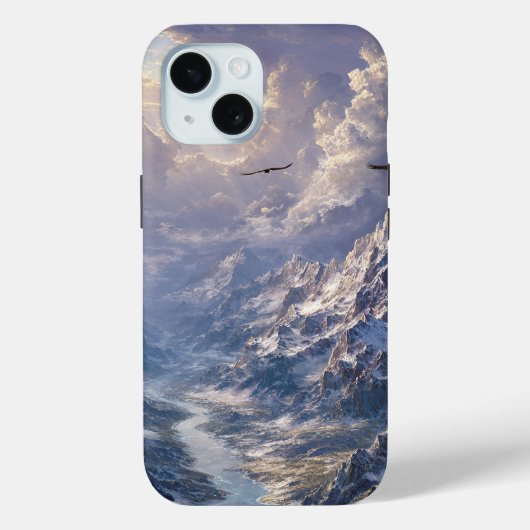 アルプスの川にかかる黄金の光002 Case-Mate iPhoneケース (裏面)