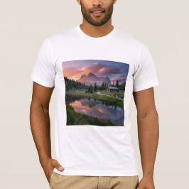 アルプスの日の出の反射 Tシャツ