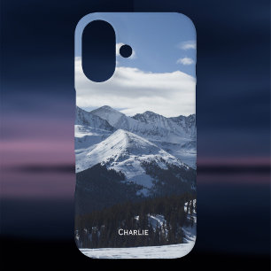 アルプスの景色。パーソナライズする名前の追加 iPhone 16ケース