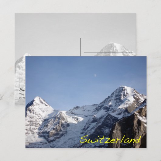 アルプスの月の出 ポストカード (正面/裏面)