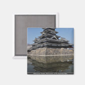 アルプスの松本城日本の。 マグネット (正面/裏面)