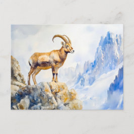 アルプスの水の色絵を描のIbex ポストカード