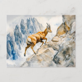 アルプスの水の色絵を描のIbex ポストカード
