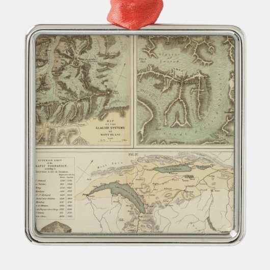 アルプスの氷河システム メタルオーナメント (正面)