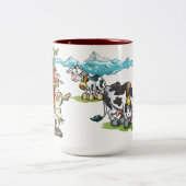 アルプスの牛に対するウィリアム・テル牧歌的な見解 ツートーンマグカップ (中央)