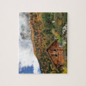 アルプスの秋、オートサヴォワフランスの、アルプス ジグソーパズル (縦)