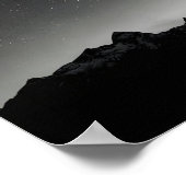 アルプスの稜線上の天の川 星空の夜のプリント ポスター (角)