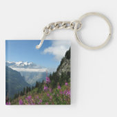 アルプスの美しい風景の写真 キーホルダー (裏面)