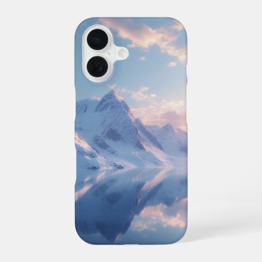 アルプスの鏡面 Pink Dawn iPhone 16ケース (裏面)