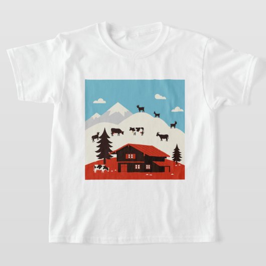 アルプスの風景 Tシャツ (レイダウン)