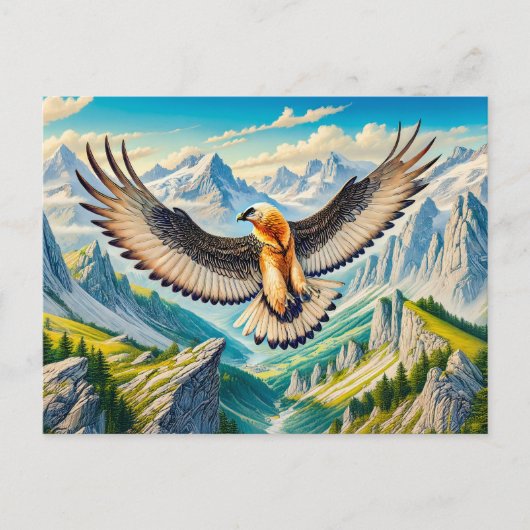 アルプスの髭の禿鷲 シーズンポストカード (正面)