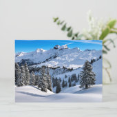 アルプスの麓、風光明媚な冬写真。 カード (スタンド正面)