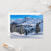 アルプスの麓、風光明媚な冬写真。 カード (正面/裏面インサイチュ)