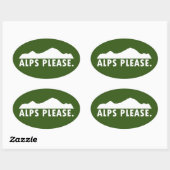 アルプスをお願い 楕円形シール (シート)