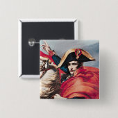 アルプスを交差させているナポレオン 缶バッジ (正面&裏面)