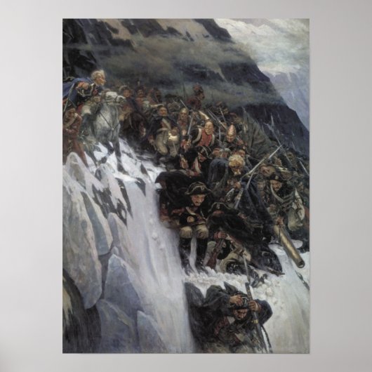 アルプスを横断するスヴォロフ ポスター (正面)