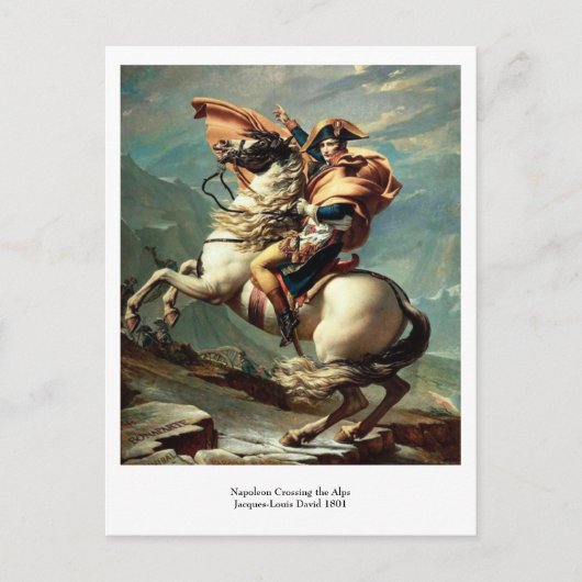 アルプスを越えるナポレオン ポストカード (正面)