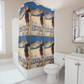 アルプスイタリアンヴィンテージ旅行ポスターシャワーカーテン シャワーカーテン (インサイチュ)