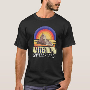 アルプススイスマッターホルンスーベリースキーマウンタ Tシャツ